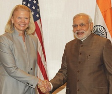 IBM chairman Ginni Rometty meets Narendra Modi